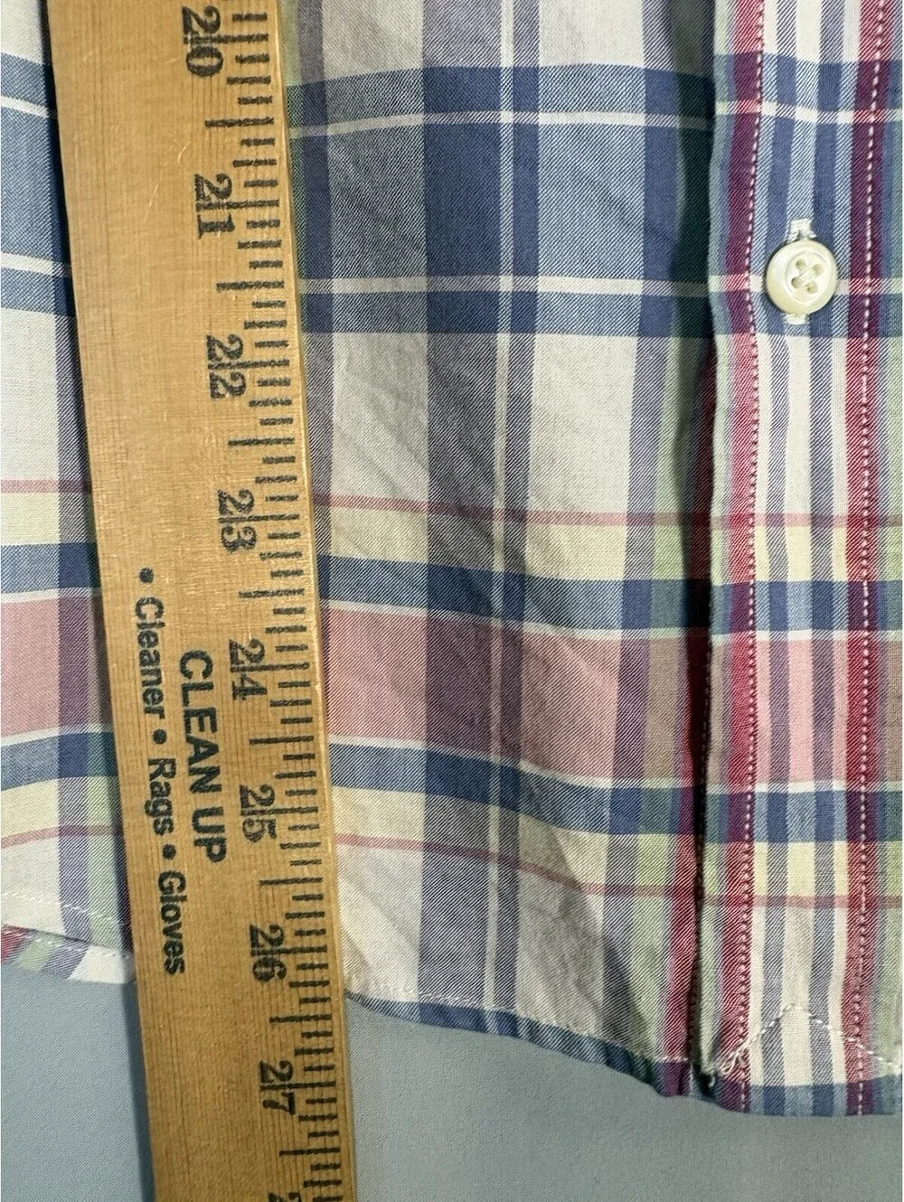 Polo Ralph Lauren Boys L 14-16 Plaid Button Down Shirt Blue Pink 100% Cotton